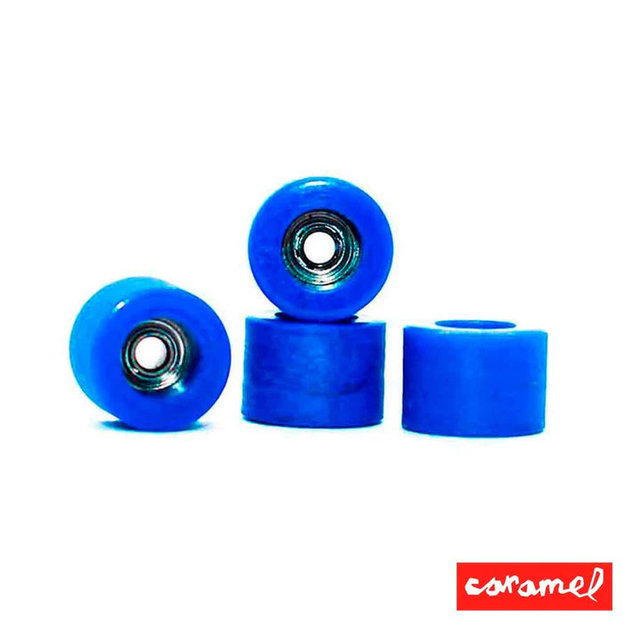 Caramel Blue Skate Shape Fingerboard Wheels 7mm 70D
