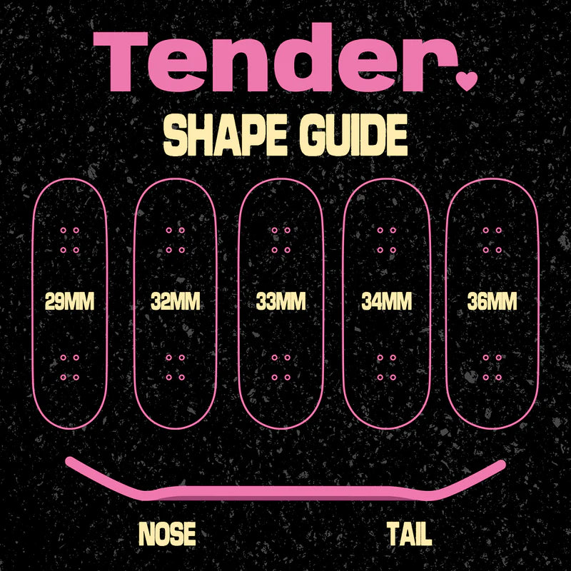 Tender "Big Mask" 34mm Popsicle Fingerboard