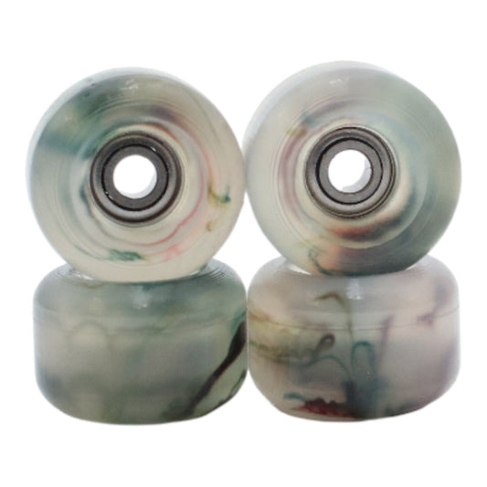 Blistered x FlatFace G4 Urethane Wheels - Clear w/ Dark Rainbow Swirl