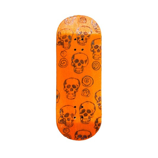 6Skates Orange Engraved Skulls - 34mm High Kicks BLEM