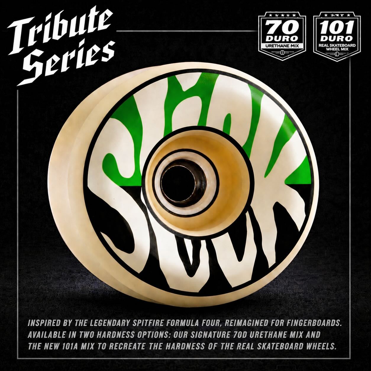Slick Tribute Series Graphic Series - Green & Black 70D Urethane
