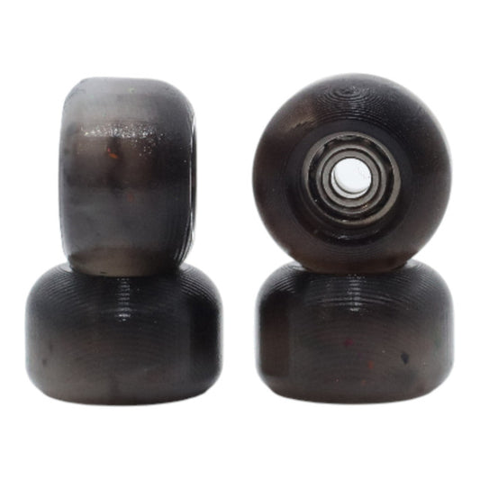 Blistered Asymmetrical Dual Bearing Wheels - 60D - Black Plus