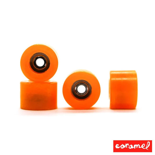 Caramel Orange Skate Shape Fingerboard Wheels 7mm 70D