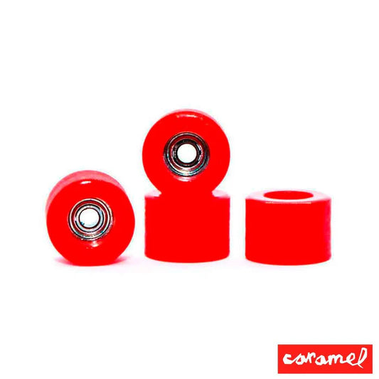 Caramel Red Skate Shape Fingerboard Wheels 7mm 70D