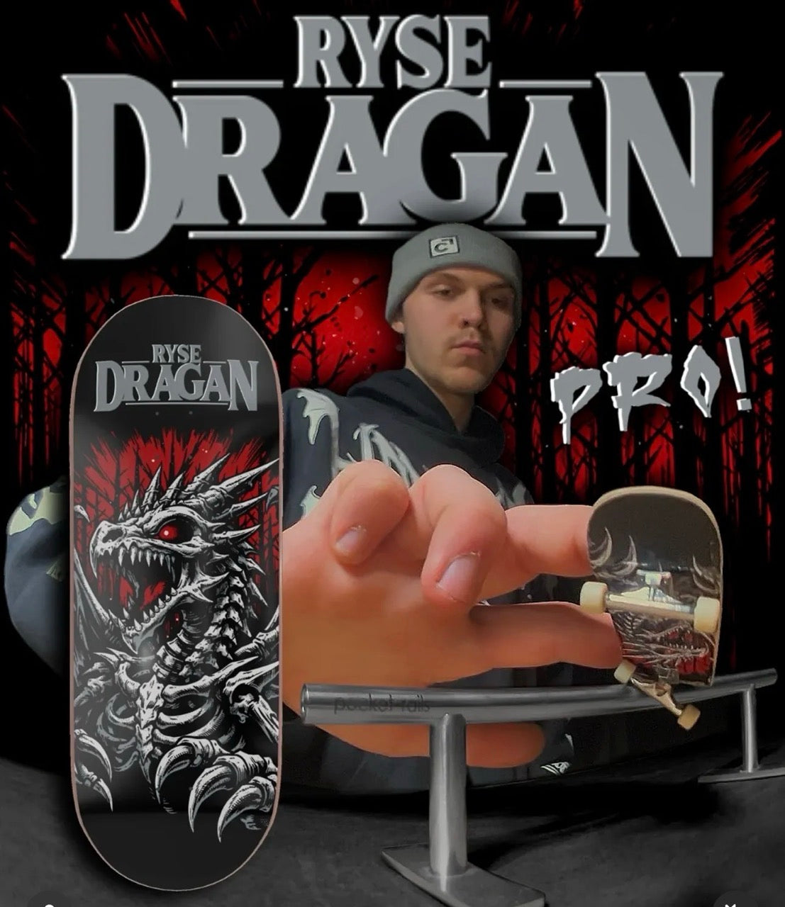 Ryse Fingerboards - Valhalla Dragan Pro Model 29mm OG Asguard