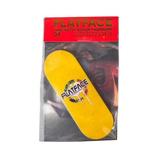 FlatFace G4 Deck - 34mm - Yellow Logo Real Wear