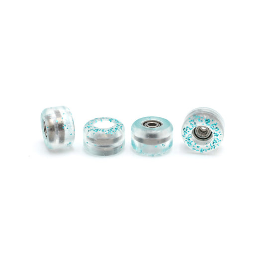 FlatFace Wheels - Blue Sparkle Clear G9 Dual Bearing Urethane 60D