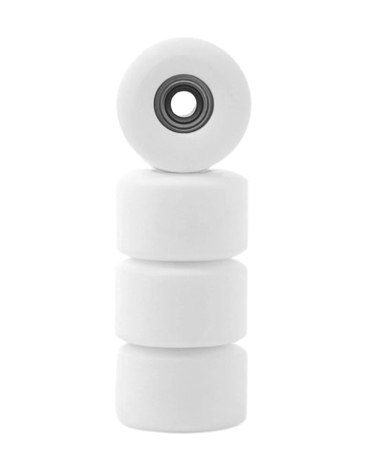 TEAK Apex Street Wheels - 61D Urethane - Ultraspin Bearings - "White Snow"