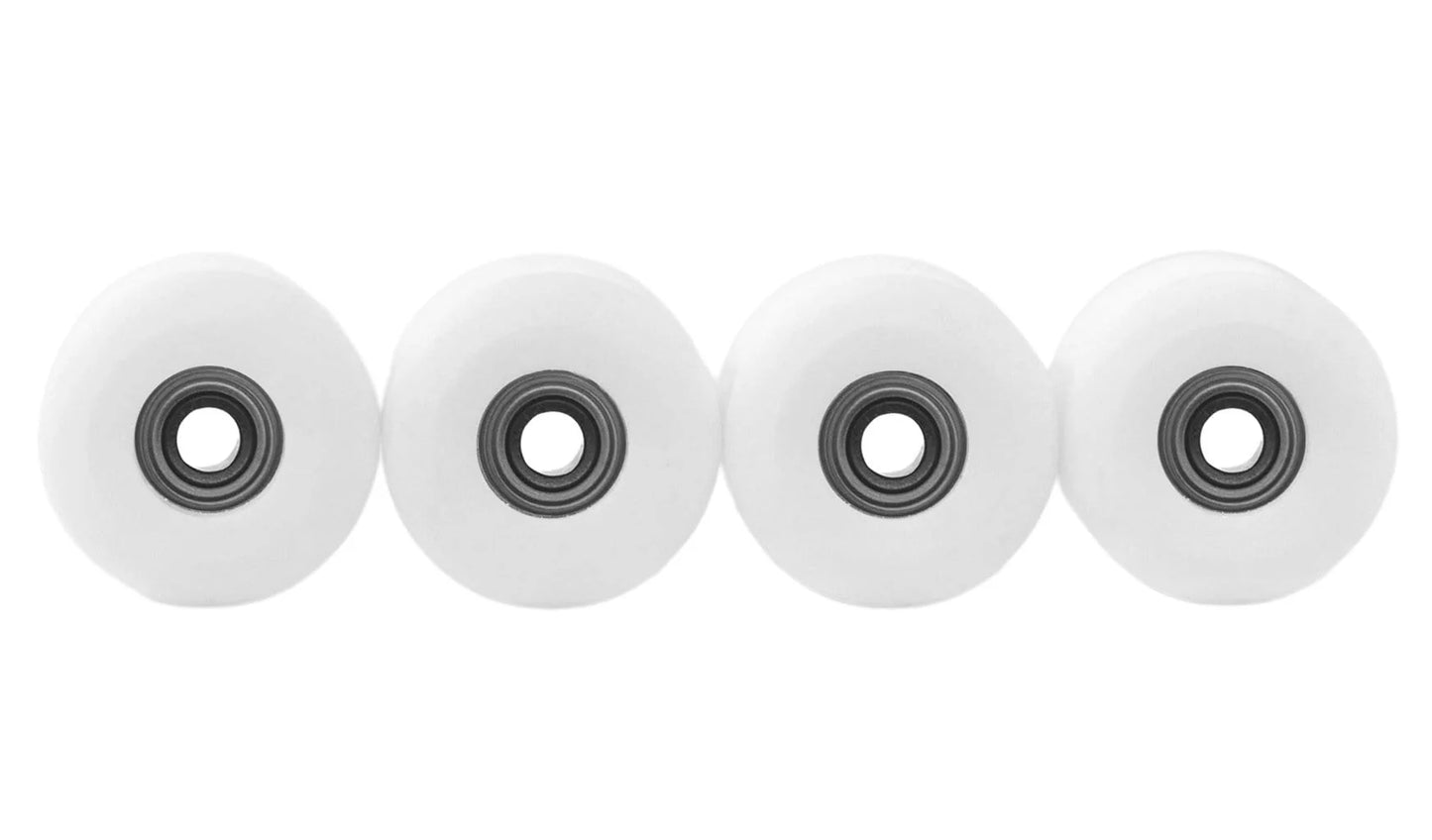TEAK Apex Street Wheels - 61D Urethane - Ultraspin Bearings - "White Snow"