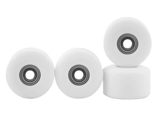 TEAK Apex Street Wheels - 61D Urethane - Ultraspin Bearings - "White Snow"